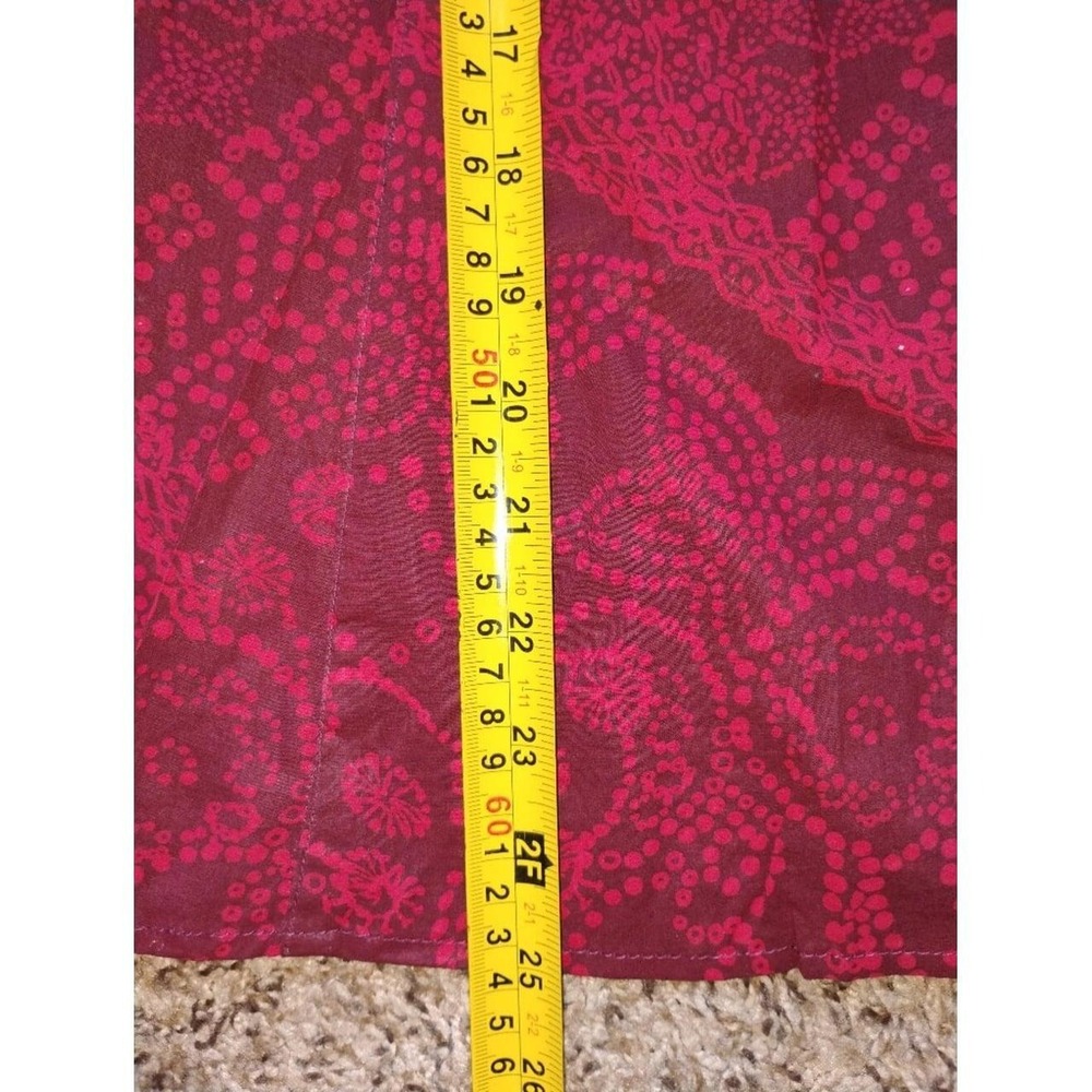 NWOT Angie Wine Berry Cotton Boho Cottagecore Prairie Festival Whimsigotht M - Picture 5 of 5